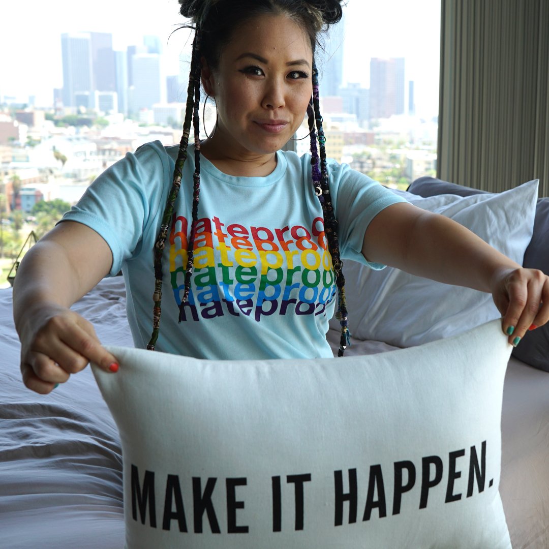 WeTheHateproof's tweet photo. Are you HATEPROOF? Peep our end of summer sale. 15% off code: SUMMERVIBES #UniteAgainstHate we donate to the @ACLU #WeTheHateproof #LGBTQ https://t.co/VovrjQ6dFk