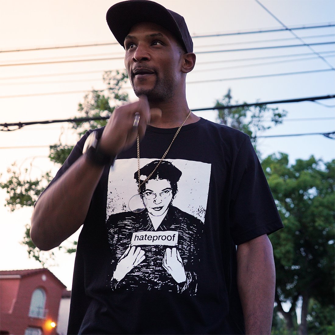 WeTheHateproof's tweet photo. Premium screenprint tees made with #love and worn by #WeTheHateproof - end of summer sale code SUMMERVIBES #UniteAgainstHate https://t.co/Mcyrllr1j3