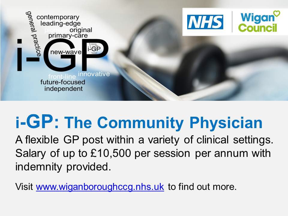iGPWigan's tweet photo. To find out more about this exciting job opportunity follow the link: https://t.co/b3boDfGAuW @WWLNHS @Bridgewater_NHS https://t.co/gnLq86Od5z