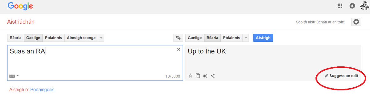 Tuigim's tweet photo. Podcast #2 @theirishfor @Motherfocloir 
Tuig gur féidir linn Google Translate a fheabhsú
#SuggestAnEdit  
Bí páirteach ann. https://t.co/9yEwZOjd4a