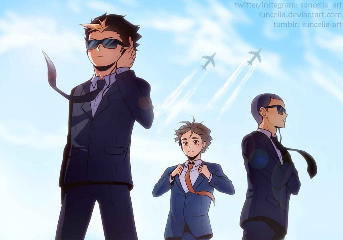 #Haikyuu!! Bodyguards AU
Inspired by the official art :) 