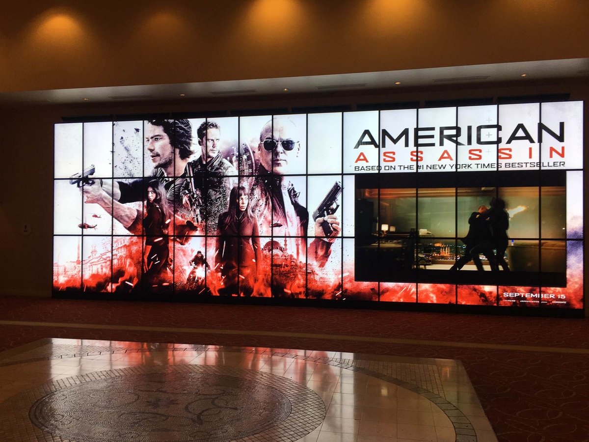 VinceFlynnFilm's tweet photo. The #AmericanAssassin story walls at Arclight Hollywood, Arclight Sherman Oaks, etc...are perfect! Well done @ArcLightCinemas &amp; @Lionsgate https://t.co/r72zKUkIKq