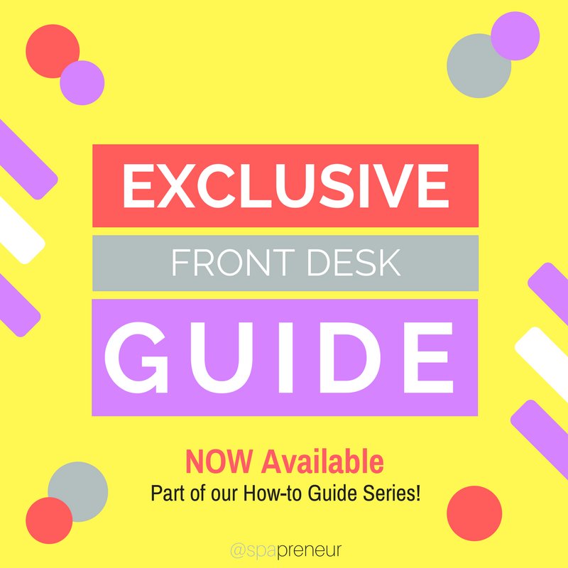 spapreneur's tweet photo. Ready to dive into our #successsecrets? Let’s start where everything starts… the #frontdesk! #EBook #Launch https://t.co/F7rM7rzDLU https://t.co/pgA1boAttM