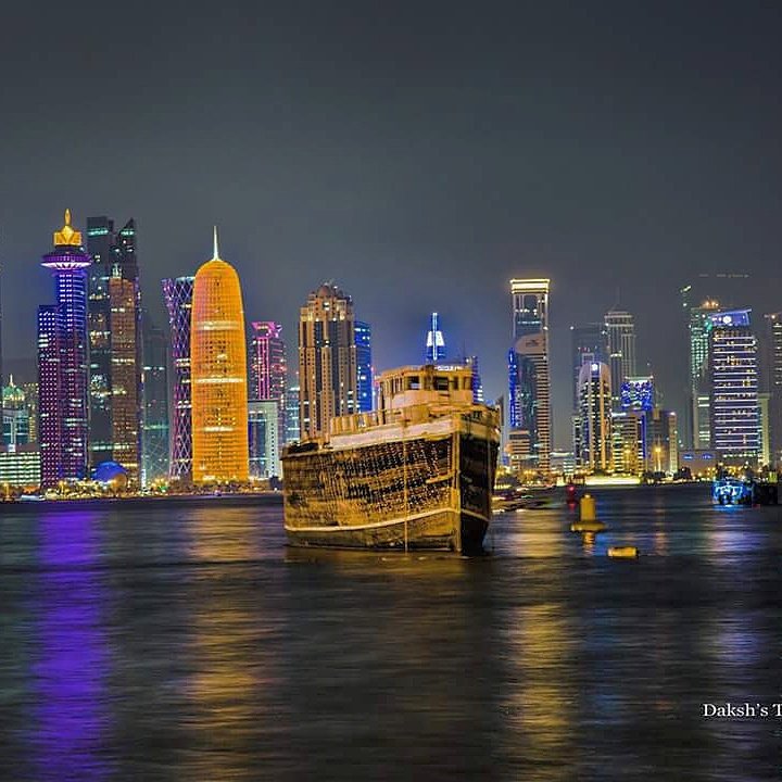 DakshTouch's tweet photo. #doha #qatar #support #Sheikh #Tamim #bin #Hamad #AlThani #Tamim #WeAreQatar #Qatarsupport
#worldcup #qatartourism #boat #dohatower https://t.co/7vsjqxE2Z1