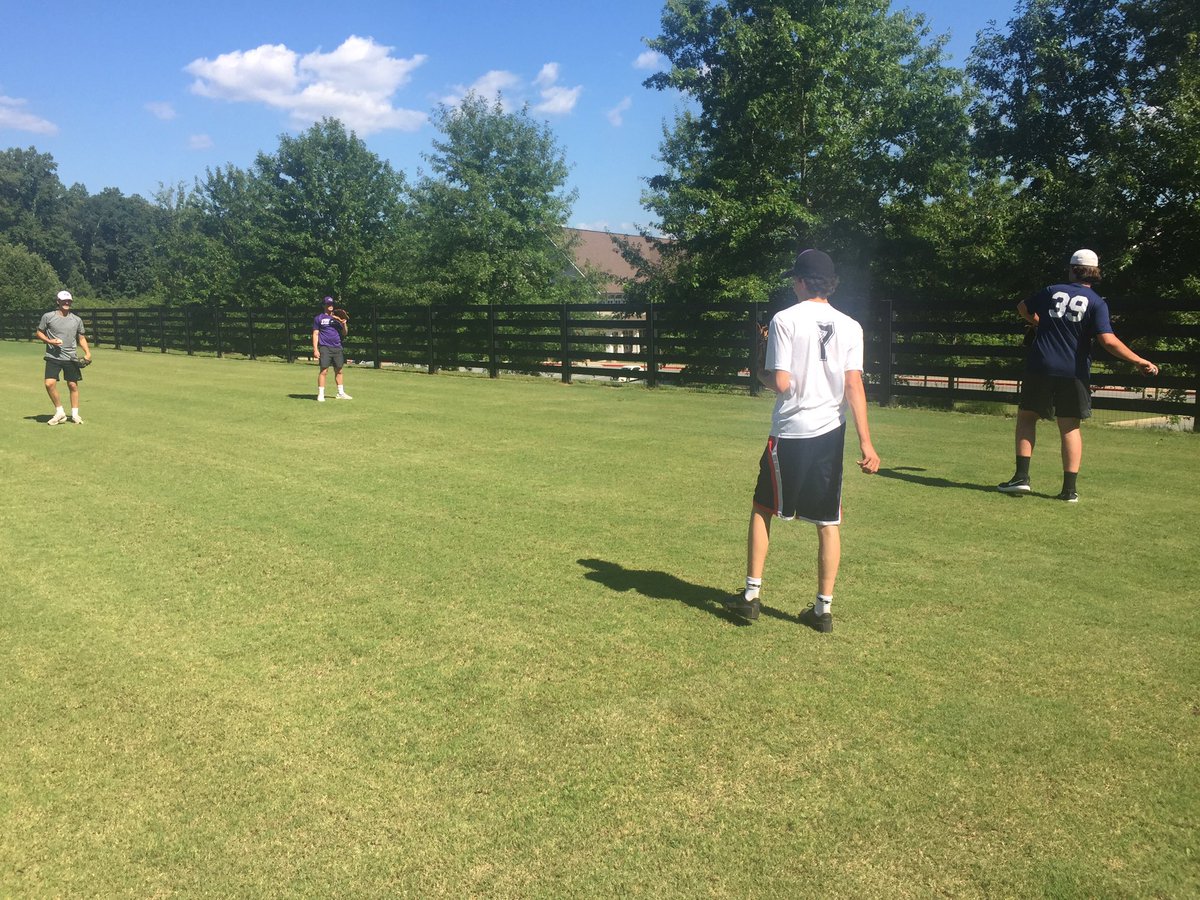 Tiger pitchers kicking off the fall season with 4 on 1's.