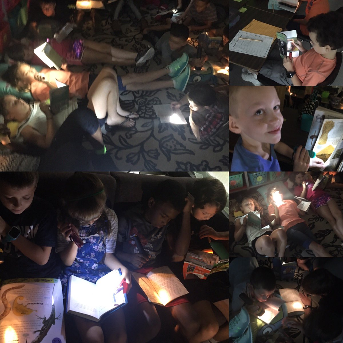MrsKooswald's tweet photo. We celebrated an awesome first week with FLASHLIGHT FRIDAY!!! #makereadingfun @GESIndians #Lex1Literacy https://t.co/Je1zacMs3B