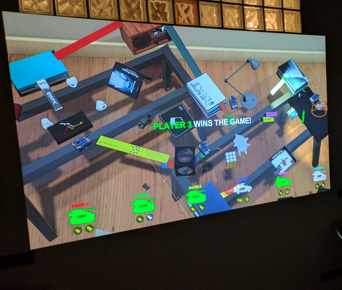 OctolabGames's tweet photo. #MicroMayhem runs best on 100"! 😉 
#games #indiedev #videogames #fun #coding #unity #friends #development #cool #indie #testing #team #art https://t.co/5rUoLqGcbL