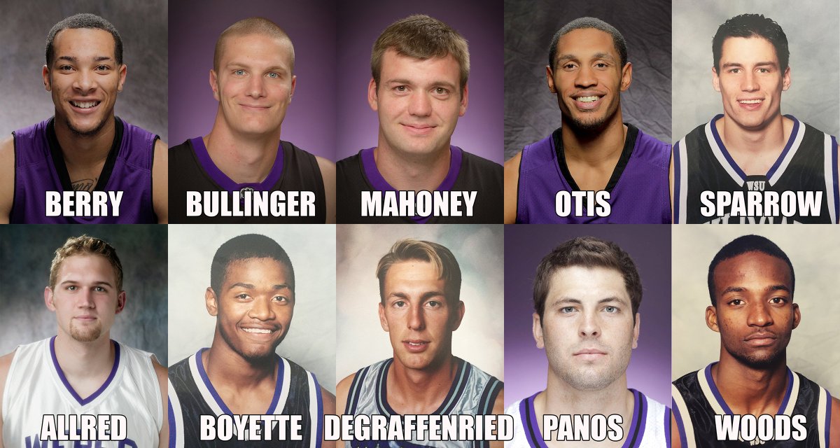 The starters for Saturday's Weber State Men's Basketball Alumni Classic as voted by you the fans. Alumni Game Saturday at 5:30 #WeAreWeber 🏀
