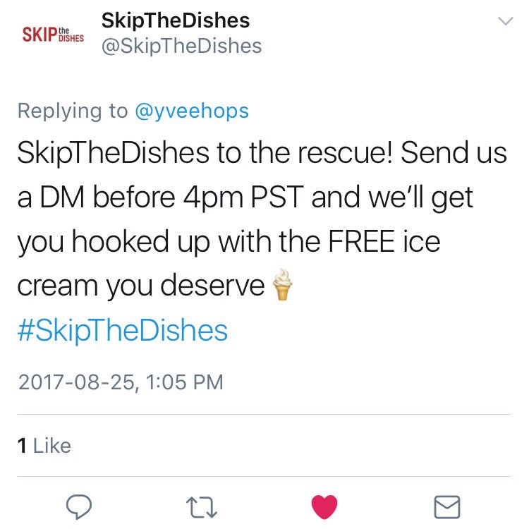 yveehops's tweet photo. @KeyaMuk @VancityBuzz SkipTheDishes actually pulled through! https://t.co/t51YhrhYYE