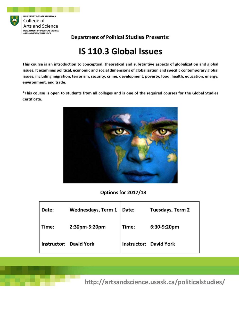 usaskPolitics's tweet image. Looking to add a class in Term 1? Check out these great options! @usaskArtSci #BacktoSchool #GlobalIssues #IntlDevelopment #GlobalPolEconomy