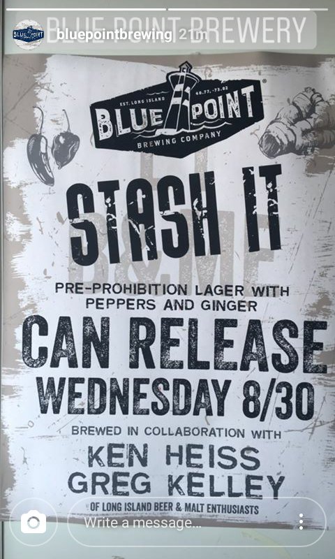 LIBMEtweets's tweet photo. Come to @BluePointBrewer on Wednesday for the can release of Stash It, the ProAm winner headed to GABF #LIBME #Beer https://t.co/PfqBJqTk9i