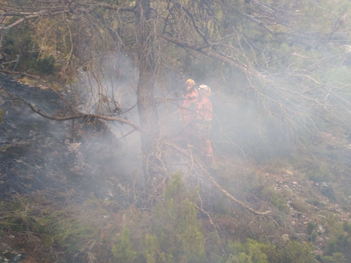 gprontoauxilio's tweet photo. 2/2) #BombersForestalsGV Ayora y Cortes,  Celador de la Hunde.  Especial mención a mienbros de la A. Cazadores de Ayora por atajar un conato https://t.co/9rcrY4y0TK