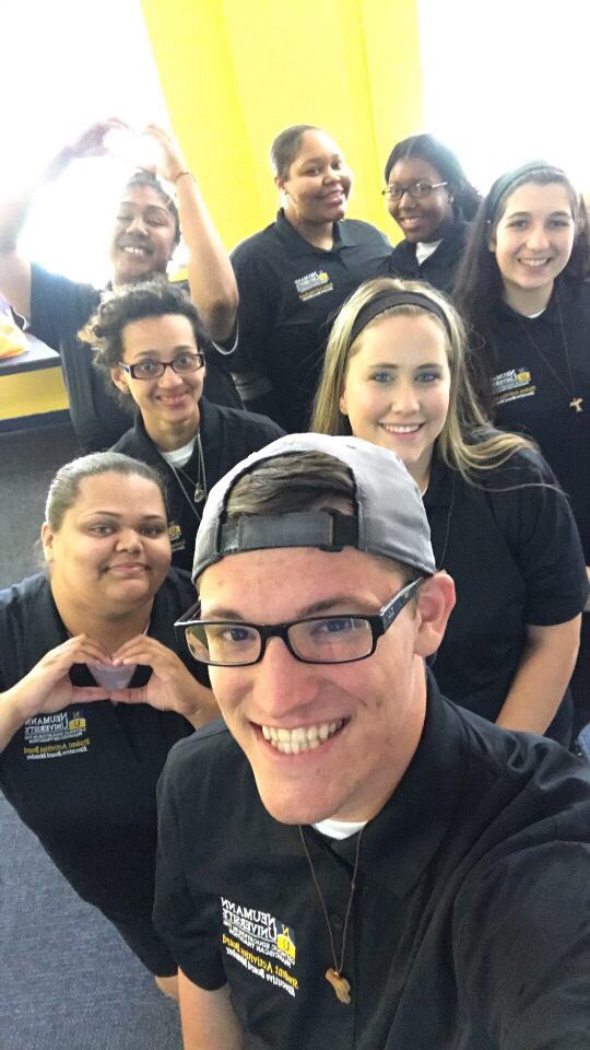 NeumannSAB's tweet image. The 2017-2018 SAB executive board! We can't wait to have a great year making memories. #NeumannKnights #SABLove 💙✨