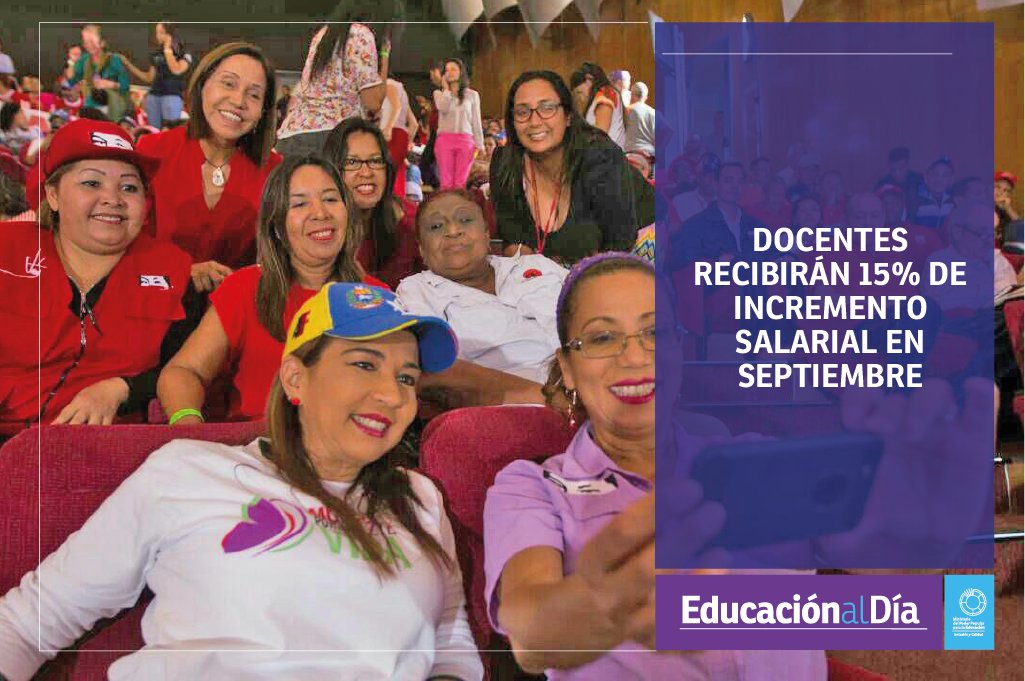 Consulta nuestro boletín Nº 186: Docentes recibirán 15% de incremento salarial en septiembre goo.gl/4fxN1u