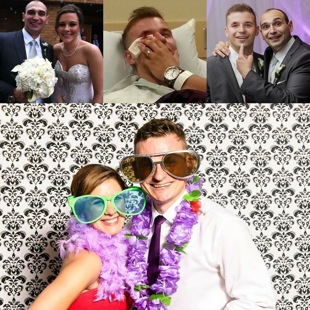 gorillaprime's tweet photo. Almost 3 years ago to this day...we met at Raf &amp; Dorotka's wedding due to Barry's unfortunate and clumsy accident … https://t.co/3Q3M5OwAMn https://t.co/f5YEzadXYQ