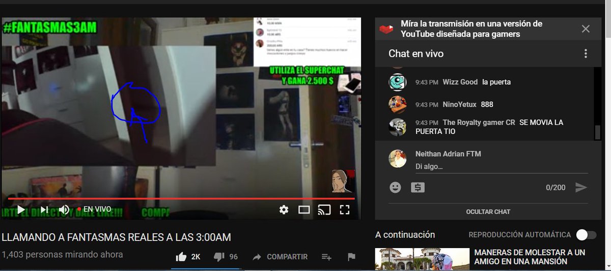 AlexSebas9115's tweet photo. VEO ALGO EXTRAÑO DONDE ESTA EL CIRCULO AZUL NOCE SI ES MI IMEGINACION O QUE PERO LO VEO SUBIR Y BAJAR CADA VEZ MAS #FANTASMAS3AM https://t.co/HjuZP8kfry