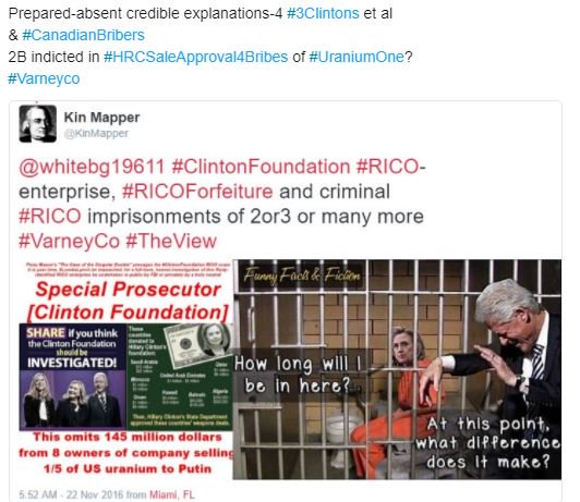 TrashTheCorrupt's tweet photo. @RKBs_Twitstery @lorijmadsen @YankiDoodlCandi @MediaShrink @DOB1234 @AppSame @Largatha777 @ArtistdeeDd @WilliamO_Ritez @IndctEliteCrims @TheDemocrat63 @rey_lowe @MuteMediaShame @KinMapper @JudgeJeanine @jessebwatters @WattersWorld @SenJohnMcCain @SenJohnThune @SenJohnBarrasso @SenJohnKennedy @JohnCornyn @senmarcorubio @USAGSessions @TheJusticeDept @POTUS @realDonaldTrump @KellyannePolls @SenRonJohnson @SenatorBurr @TomCottonAR @SenThomTillis @SenatorTimScott @LindseyGrahamSC @SenTedCruz @HappeningNow @SpecialReport @OutnumberedFNC @RepKinzinger @SpecialistsFNC @ericbolling @newtgingrich @TheView @SenateGOP @KevinMaddenDC @Varneyco @dcexaminer @seanhannity @W19Rick #3Clintons INSANE!!
2think #UraniumOne bribes would go unprosecuted
Yet3yrs&amp; #Dobbs-#Tucker-#TheFive-#Hannity-#VarneyCo-#GOP
#MUTEonIT
#MALA https://t.co/DPIzPryBUZ