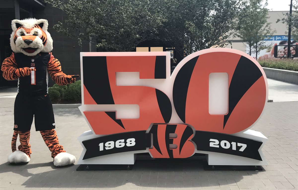 Join us tomorrow at the @LibertyCtr #Bengals50 sculpture for a fun contest with giveaways! https://t.co/QWGWSU6qGy