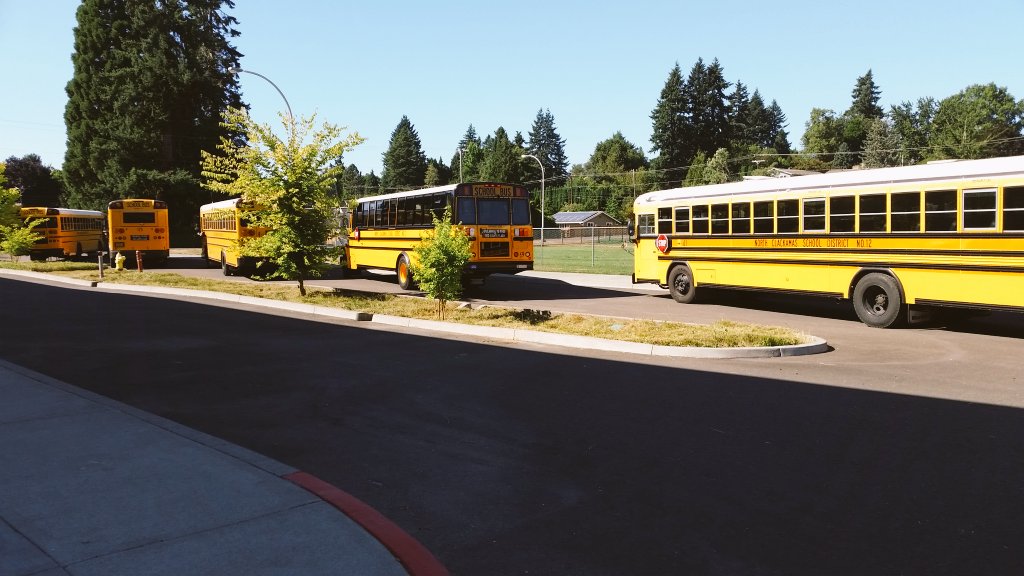 MrGregHarris's tweet photo. The busses are getting ready! We are looking forward to getting students back in the building. @RMS_Shamrocks #RoweMS https://t.co/pqEaZlklVw