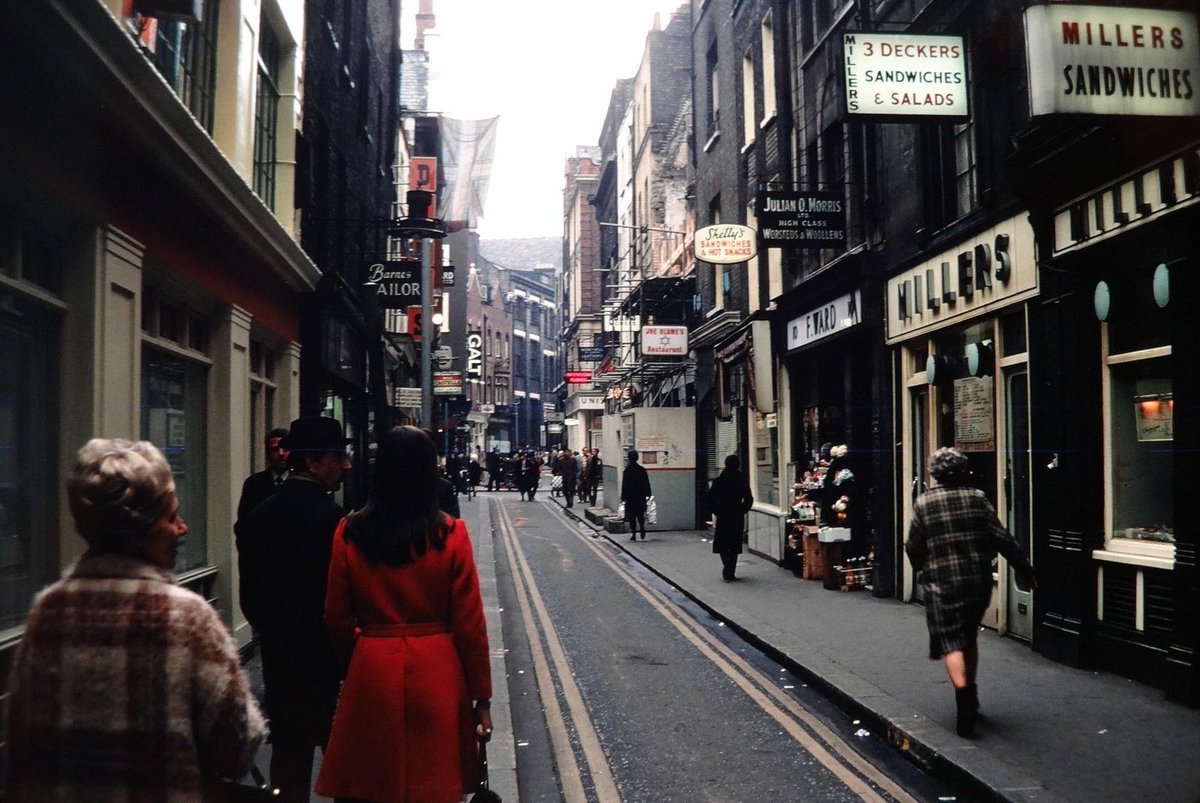 SohoGeorge's tweet photo. Soho History-Fouberts Place 1969 distance junction is Carnaby St https://t.co/sSyfKuG1Ov