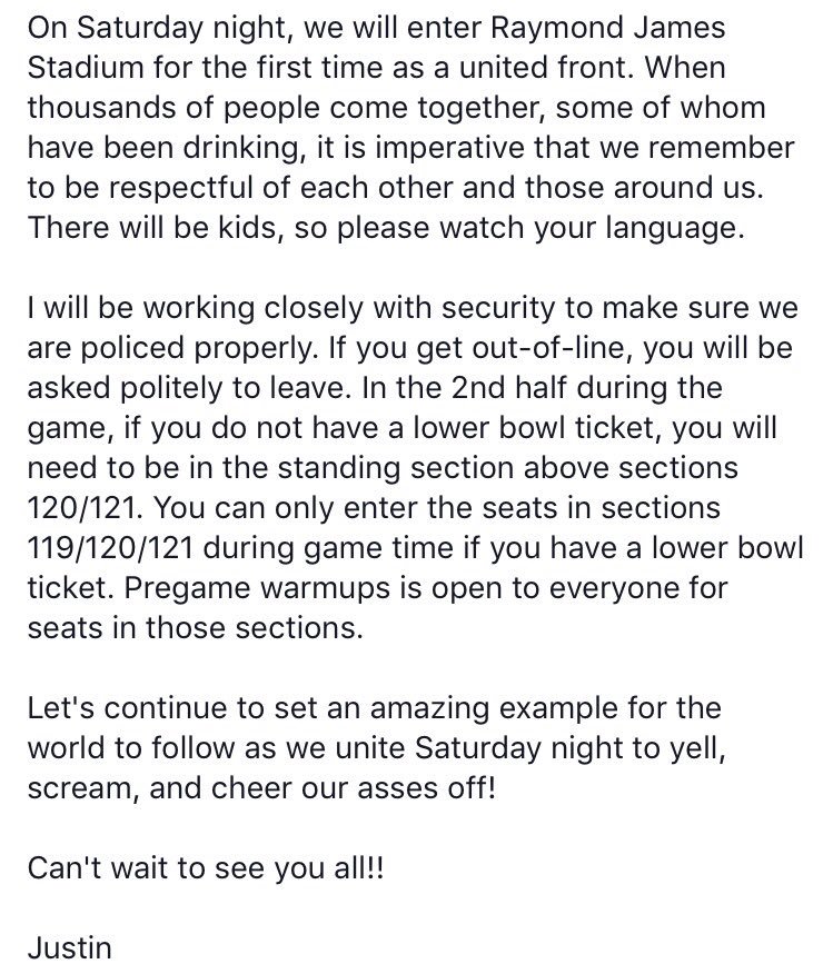 BucsMob's tweet image. This is why we love being #StickCarriers!!!