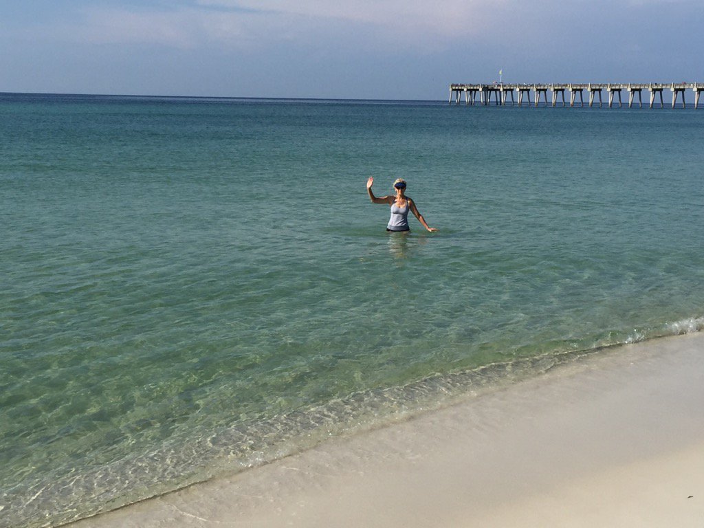 REMaggard's tweet photo. @KimChismJasper waving greetings from Pensacola Beach last weekend. Great trip enjoying family and friends. https://t.co/30HoLPyxU2