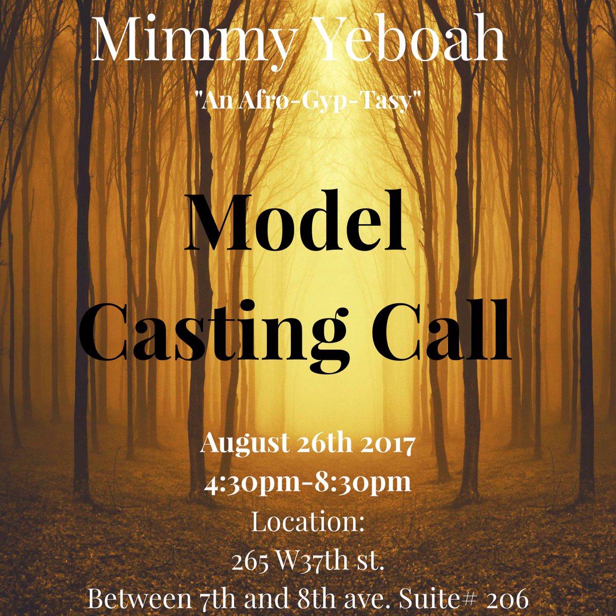 mimmyyeboah's tweet photo. This Saturday ‼️‼️
Female: Height 5'7 & up, Waist 24-26Male: Height 5'11 & up, chest 35-40
#models #modelsnyc #fashionweek #nyfw #nycmodels https://t.co/tJeA3F5qtr