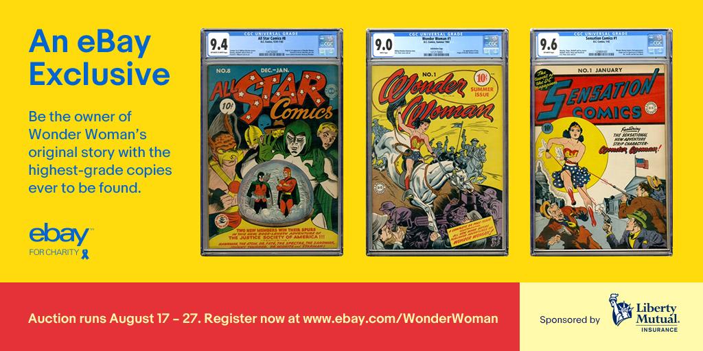 Here's your chance to own Wonder Woman's origin story. Ends August 27! Portion of proceeds benefit <a href="/TraffickingHOPE/">Trafficking Hope</a>. ebay.to/WonderWoman