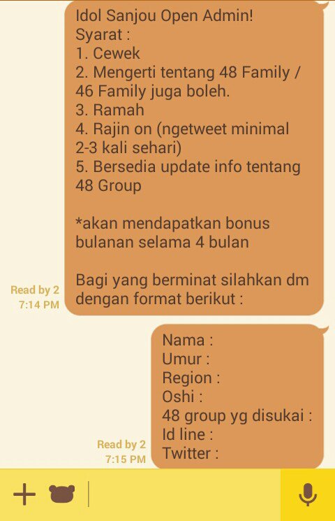 Haii pagii, kami open admin yaa! Silahkan perhatikan gambar di bawah ini yaa!