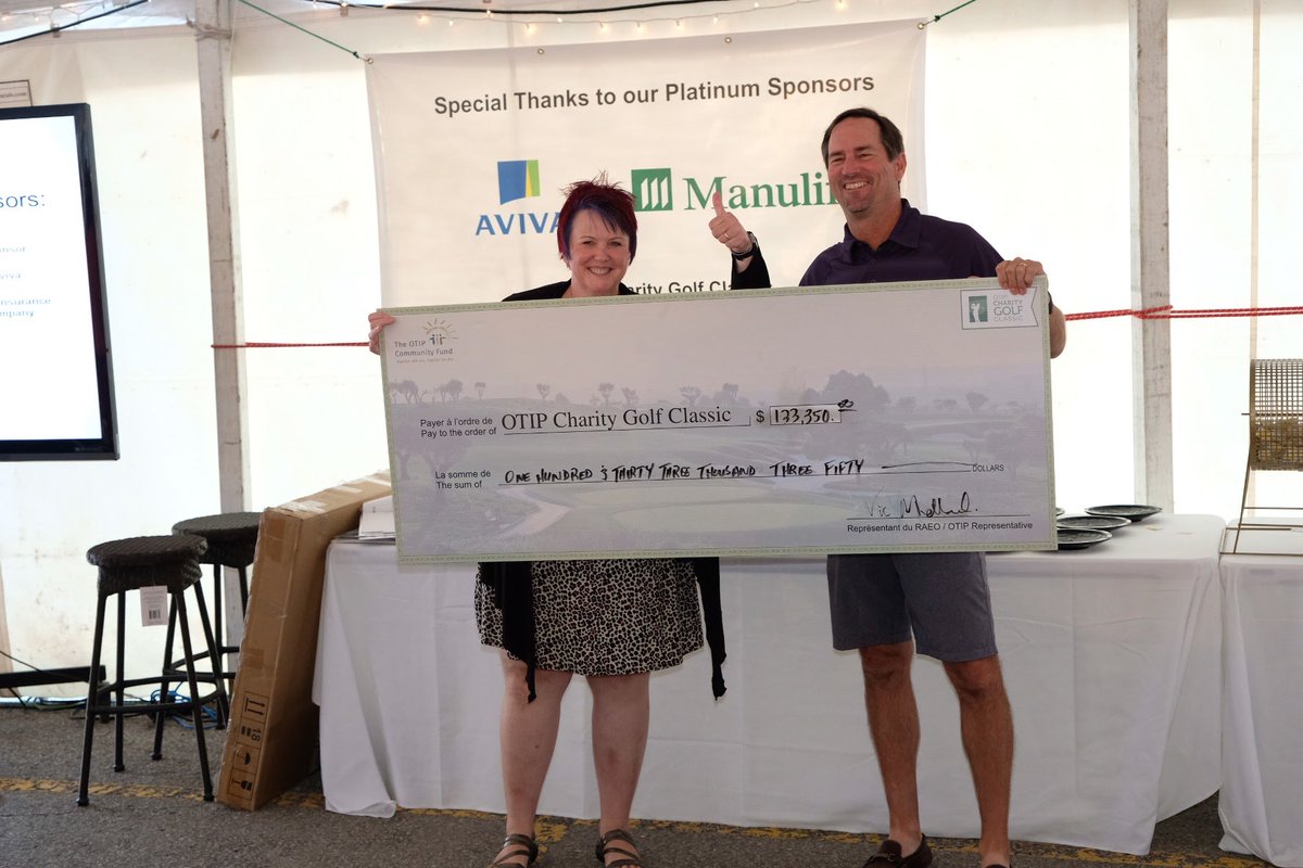 OTIP_Insurance's tweet photo. And the grand total is...$133,350!! Thank you to our sponsors, volunteers &amp; golfers for making the #OTIPClassic a huge success! #GivingBack https://t.co/RmGoCNWuOy