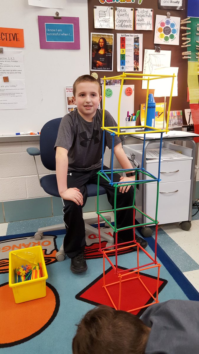 Geometric single color forms, straws and connectors