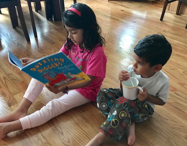tdchilders's tweet photo. Sri Patel (6) reading to her brother, Shivam #Patel (3) @AGHoulihan #80days #Literacy4U https://t.co/G1chfRfWDy
