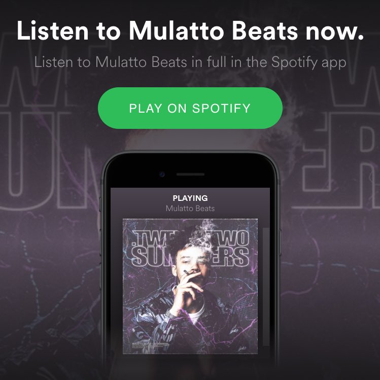Wi5aM's tweet photo. Follow @MulattoBeats on Spotify... new music soon 🙌 https://t.co/dOS0R9a9ui