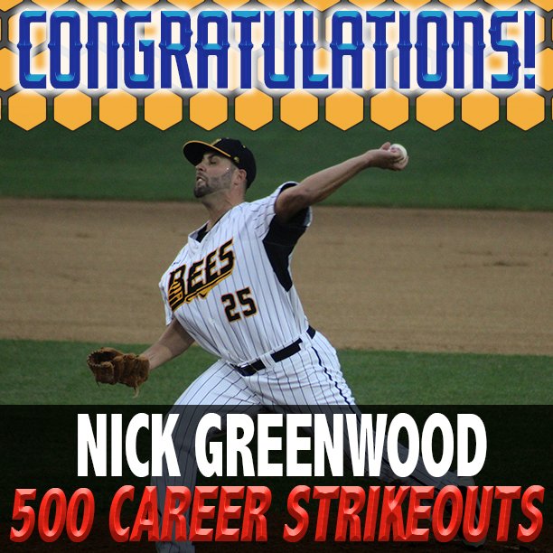 NewBritainBees's tweet image. CONGRATULATIONS!

The strikeout of Giovanny Alfonzo in the 5th inning of tonight's game is the 500th strikeout of @Ngreeny23's career!