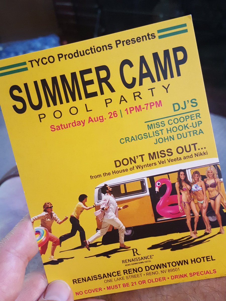 freshbakin's tweet photo. Free #PoolParty at @RenRenoDowntown SAT 8/26 w @craigslsthookup #misscooper #johndutra1pm-7pm https://t.co/Z5UI2GJaAK