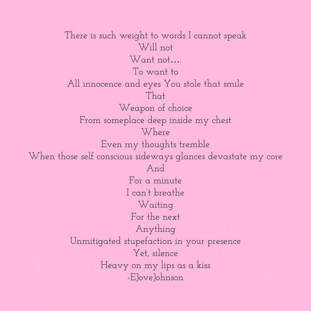 EphemerieRebele's tweet photo. "Hush" #ephemerie #ejovejohnson #poetess #lust #temptation #forbidden #Kiss #infatuation https://t.co/EZcQr5E1Jr