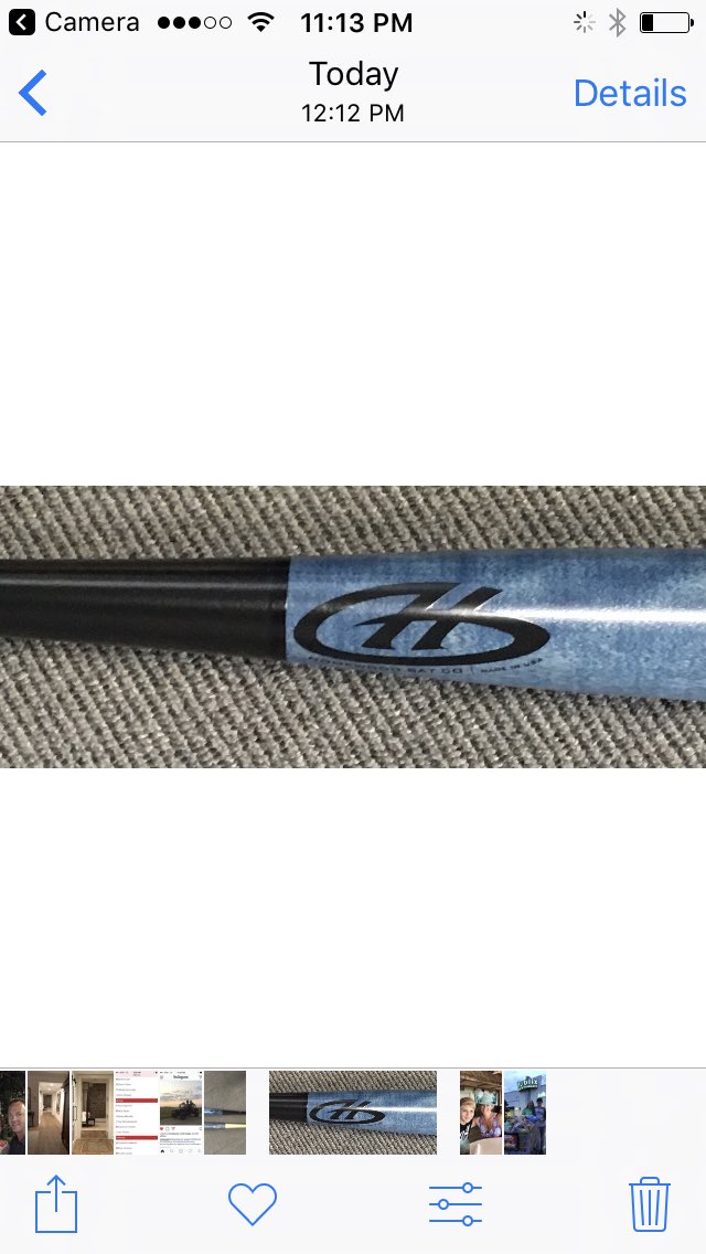 HomewoodBat's tweet photo. El del Pinonal with the walk off hit AKA @CarlosSan29 with his black and blue bat! #YolmerSanchez #WalkOffHit #HomewoodBat https://t.co/6rdBFAlFiR
