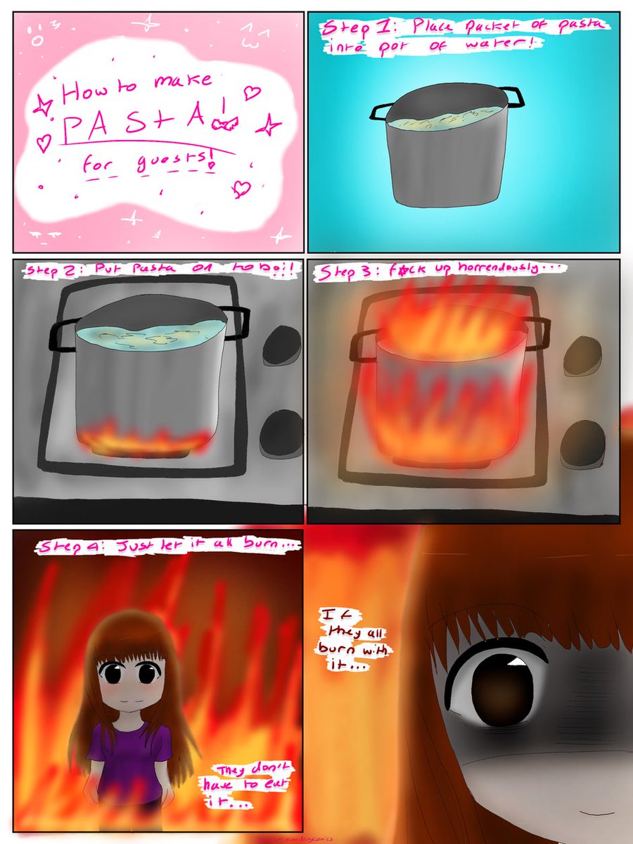 Doubleotakupow's tweet photo. I also make comics! The wtfamievendoingcomics! #comics #pasta #funnycomics #comicart #panelcomic #comic #comedy #wtfamievendoingcomics https://t.co/tkBJjFziF5