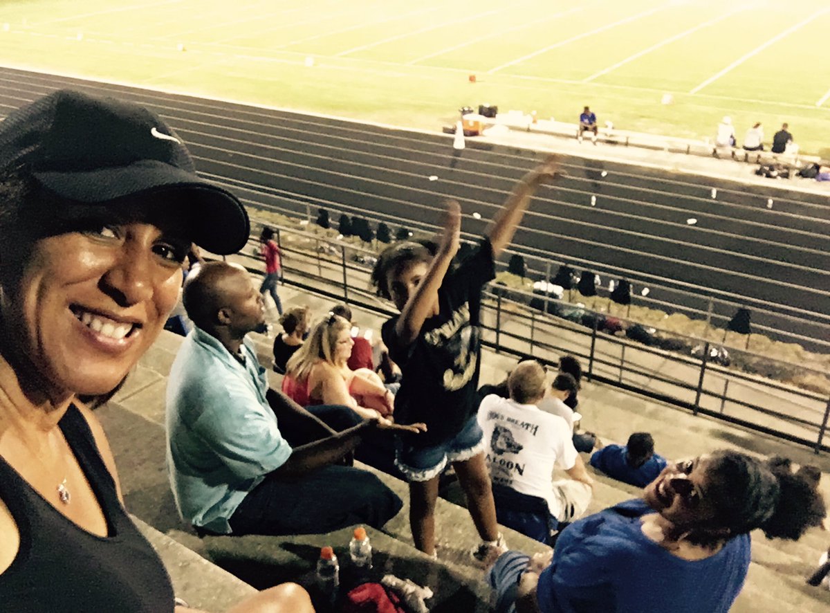 Cheering on the Ridgeview Panthers and my nephew Nai Rousseau!