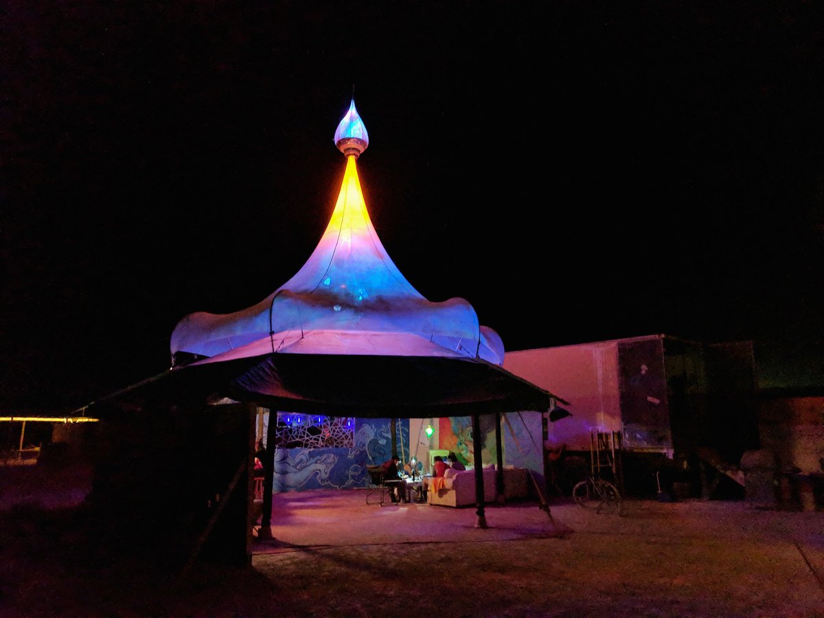 tnkgrl's tweet photo. The Cafe Village temple bar :) #PixelXL #Snapseed #SetupWeek #BlackRockCity #BurningMan https://t.co/0lGzGN6ucT