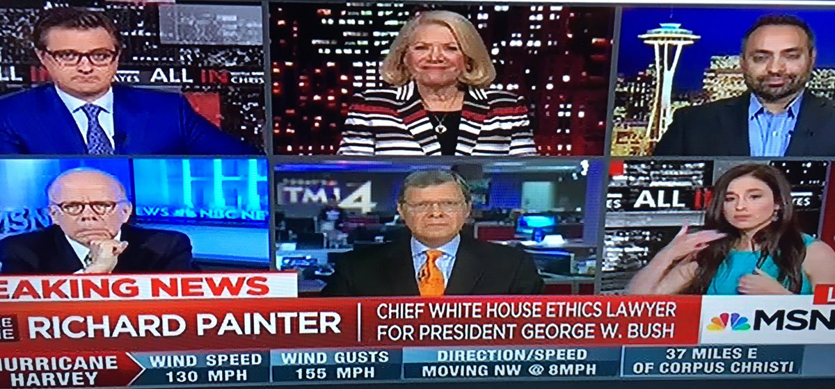 anne_tucker2's tweet photo. Harvey now Cat4 hurricane, Trump pardons Arpaio, signs trans ban, Gorka resigns, Mueller issues GJ subpoenas. #SlowNewsNight #FridayNewsDump https://t.co/OK3xHFBSJX