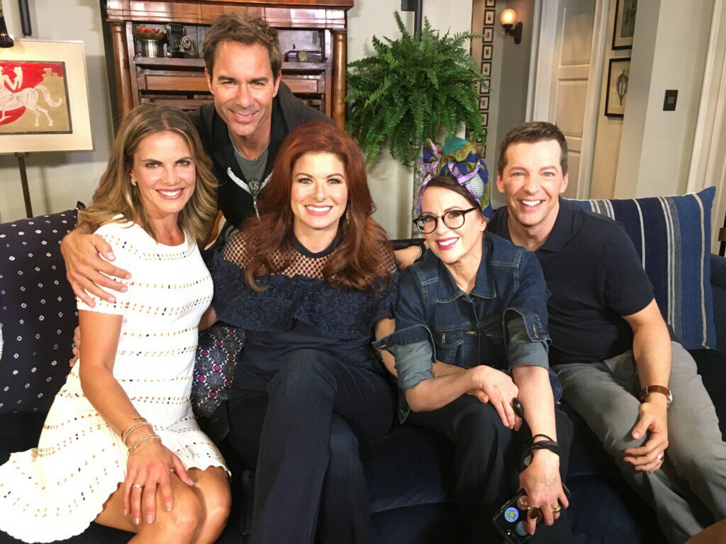 MeganMullally's tweet photo. hi! get the hawt #WillAndGrace scoop @TODAYshow w @NMoralesNBC #monday #8am ⏰ https://t.co/0EEAYCvfrN