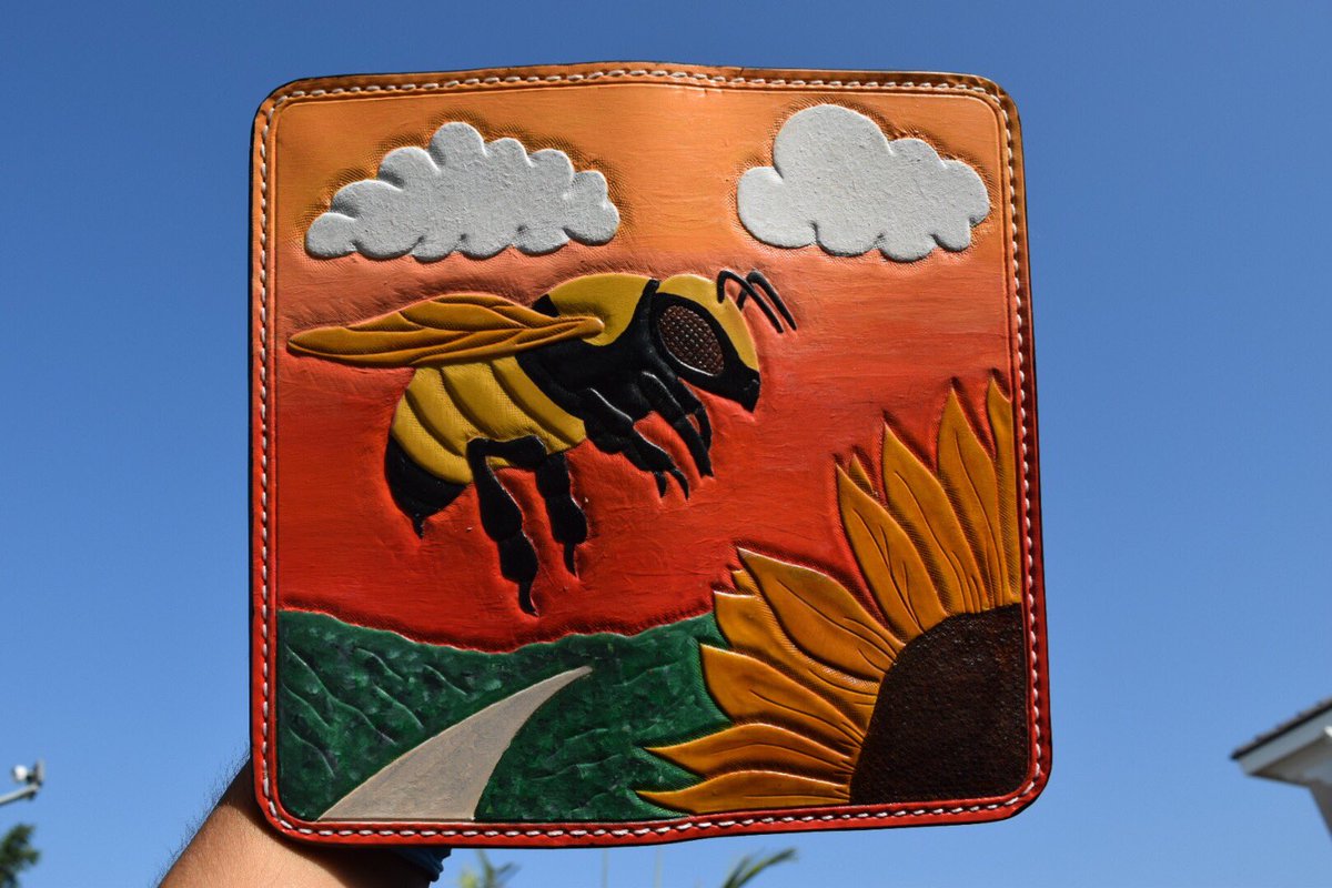XklsvSolis's tweet photo. Finally finished making this wallet for @tylerthecreator! RT my art &amp; help me get this too him! 🐝🌻 https://t.co/R1wrsofloE