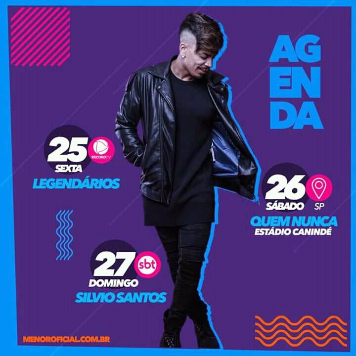 TbteanasDoMenor's tweet photo. Galera, fiquem ligados..Jajá vai ter Mc MENOR @McMenorReal  no "Legendários" @Legendarios 👏😙 O programa já Começou!! @Vidradasnomenor https://t.co/geFanWcUIb