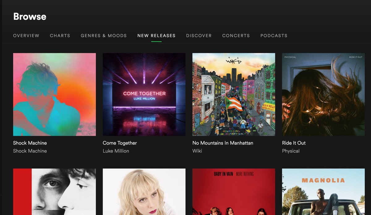 physicallll's tweet photo. And thanks to @Spotify for including us on the new releases page ! https://t.co/7nL0Ivw0OM