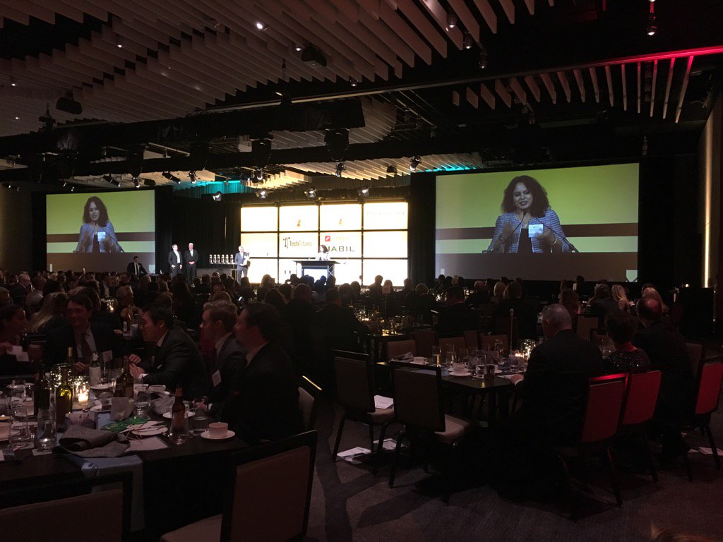 EricaZeplin's tweet photo. At #TechTitansAwards congrats Suja Chandrasekaran winner corporate cio. #hbadfw #hbaimpact @Kimberly-Clark https://t.co/LnZ7Y3Wqvz