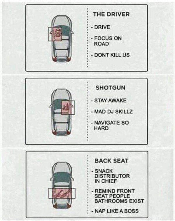 CauseWereGuys's tweet photo. The rules for any car adventure: https://t.co/loWqPEIQYW