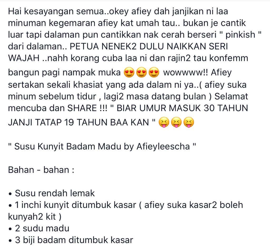 Afieyleescha On Twitter Bahan Susu Rendah Lemak Any