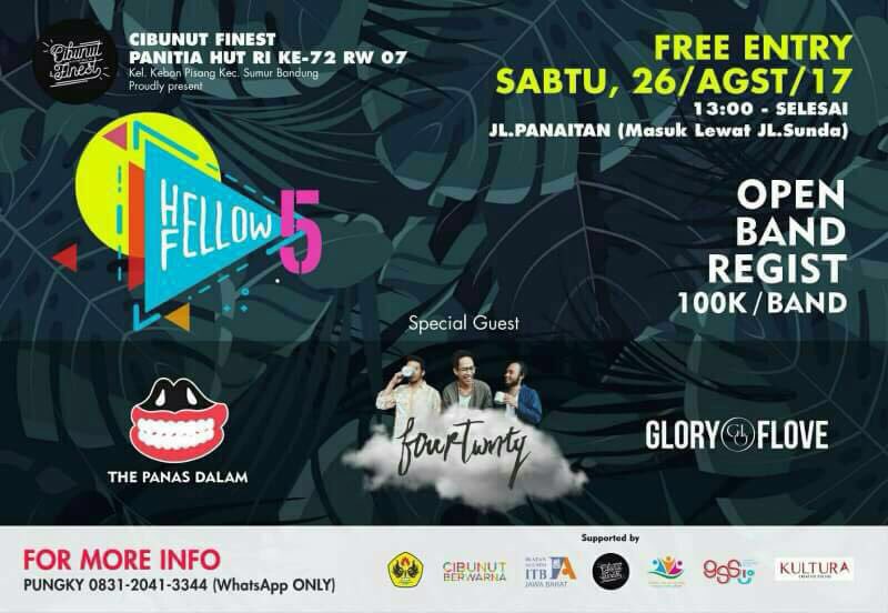 Lanjut #bandung malam pukul 20:00/21:00wib di acara #hellowfellow5 #cibunutfinest
Info: 
pungky: 0831-2041-3344(whatsapp only)
