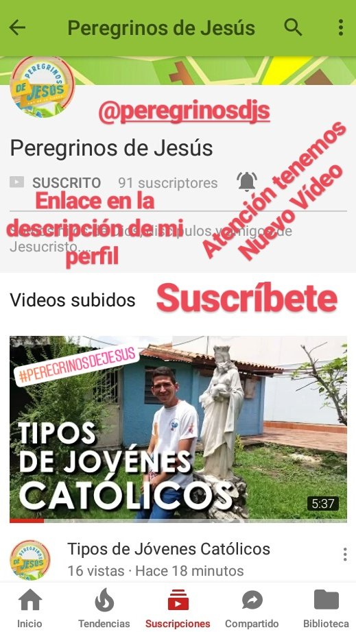 AndresCarvallo's tweet photo. Atención Tenemos Nuevo Video https://t.co/xPsAdiWCwY #peregrinos #PeregrinosDeJesus #JuventudCatolica #iglesia #juventudperegrina #Jovenes https://t.co/QkO0UWtMAF